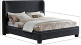 Penny Full Bed - Luxurious Upholstered Bed with Curved Headboard for Elegant Bedroom Decor Upgrade