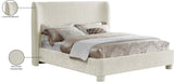 Penny Full Bed - Luxurious Upholstered Bed with Curved Headboard for Elegant Bedroom Decor Upgrade