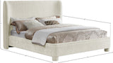 Penny Full Bed - Luxurious Upholstered Bed with Curved Headboard for Elegant Bedroom Decor Upgrade