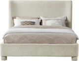 Penny Full Bed - Luxurious Upholstered Bed with Curved Headboard for Elegant Bedroom Decor Upgrade