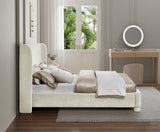 Penny Full Bed - Luxurious Upholstered Bed with Curved Headboard for Elegant Bedroom Decor Upgrade