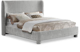 Penny Full Bed - Luxurious Upholstered Bed with Curved Headboard for Elegant Bedroom Decor Upgrade