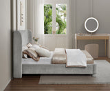 Penny Full Bed - Luxurious Upholstered Bed with Curved Headboard for Elegant Bedroom Decor Upgrade