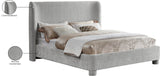 Penny King Bed - Elegant Upholstered Design with Curved Headboard for Luxurious Bedroom Makeover