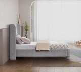 Penny Twin Bed - Elegant Upholstered Bed with Curved Headboard for Stylish Bedroom Decor Upgrade