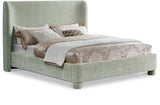 Penny Full Bed - Luxurious Upholstered Bed with Curved Headboard for Elegant Bedroom Decor Upgrade