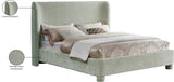 Penny King Bed - Elegant Upholstered Design with Curved Headboard for Luxurious Bedroom Makeover