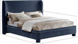 Penny Full Bed - Luxurious Upholstered Bed with Curved Headboard for Elegant Bedroom Decor Upgrade