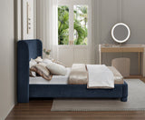 Penny Full Bed - Luxurious Upholstered Bed with Curved Headboard for Elegant Bedroom Decor Upgrade