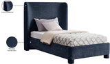 Penny Twin Bed - Elegant Upholstered Bed with Curved Headboard for Stylish Bedroom Decor Upgrade