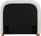 Vaughn Cream Linen Textured Bed - Cozy Platform Design with Solid Wood Base for Inviting Retreat