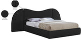 Everest Boucle Fabric Bed: Luxurious Contemporary Design with Removable Panels for Adaptable Comfort