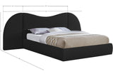 Everest Boucle Fabric Bed: Luxurious Contemporary Design with Removable Panels for Adaptable Comfort
