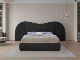Everest Boucle Fabric Bed: Luxurious Contemporary Design with Removable Panels for Adaptable Comfort