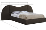 Everest Boucle Fabric Bed: Luxurious Contemporary Design with Removable Panels for Adaptable Comfort