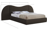 Everest Boucle Fabric Bed: Luxurious Contemporary Design with Removable Panels for Adaptable Comfort