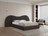 Everest Boucle Fabric Bed: Luxurious Contemporary Design with Removable Panels for Adaptable Comfort