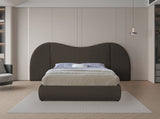 Everest Boucle Fabric Bed: Luxurious Contemporary Design with Removable Panels for Adaptable Comfort