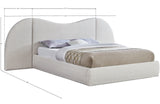 Everest Boucle Fabric Bed: Luxurious Contemporary Design with Removable Panels for Adaptable Comfort