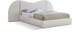 Everest Boucle Fabric Bed: Luxurious Contemporary Design with Removable Panels for Adaptable Comfort