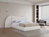 Everest Boucle Fabric Bed: Luxurious Contemporary Design with Removable Panels for Adaptable Comfort