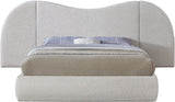 Everest Boucle Fabric Bed: Luxurious Contemporary Design with Removable Panels for Adaptable Comfort