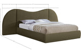 Everest Boucle Fabric Bed: Luxurious Contemporary Design with Removable Panels for Adaptable Comfort