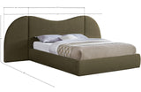 Everest Boucle Fabric Bed: Luxurious Contemporary Design with Removable Panels for Adaptable Comfort