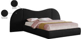Everest Boucle Fabric Bed: Luxurious Contemporary Design with Removable Panels for Adaptable Comfort