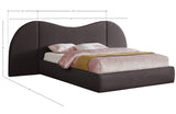 Everest Boucle Fabric Bed: Luxurious Contemporary Design with Removable Panels for Adaptable Comfort