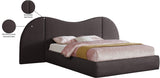 Everest Boucle Fabric Bed: Luxurious Contemporary Design with Removable Panels for Adaptable Comfort