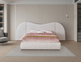 Everest Boucle Fabric Bed: Luxurious Contemporary Design with Removable Panels for Adaptable Comfort