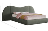 Everest Boucle Fabric Bed: Luxurious Contemporary Design with Removable Panels for Adaptable Comfort