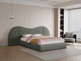Everest Boucle Fabric Bed: Luxurious Contemporary Design with Removable Panels for Adaptable Comfort