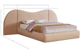 Everest Boucle Fabric Bed: Luxurious Contemporary Design with Removable Panels for Adaptable Comfort