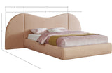 Everest Boucle Fabric Bed: Luxurious Contemporary Design with Removable Panels for Adaptable Comfort
