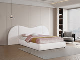 Everest Boucle Fabric Bed: Luxurious Contemporary Design with Removable Panels for Adaptable Comfort