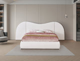 Everest Boucle Fabric Bed: Luxurious Contemporary Design with Removable Panels for Adaptable Comfort