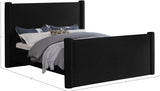 Elias Velvet King Bed – Elegant Contemporary Design with Solid Wood Frame for Modern Bedrooms Decor