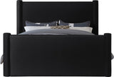 Elias Velvet King Bed – Elegant Contemporary Design with Solid Wood Frame for Modern Bedrooms Decor