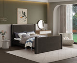 Elias Velvet Queen Bed – Stylish Modern Design with Solid Wood Frame for Ultimate Bedroom Elegance