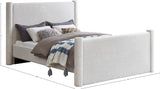 Elias Velvet King Bed – Elegant Contemporary Design with Solid Wood Frame for Modern Bedrooms Decor