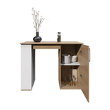 Allen 47" Wide Kitchen Island with One Cabinet and Five Shelves, Multifunctional Bar Table and Dining Prep Station, Spacious Countertop Storage Solution for Modern Kitchens, Small Spaces, and Versatile Home Use