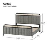 Alphons Ratten King Bed GREY