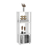 TUHOME Eco 39" Tall Four-Tier Bookcase with Open Shelves, Modern Vertical Storage Cabinet for Living Room, Bedroom or Office, Compact Display Unit for Books, Décor and Everyday Organization with Clean Contemporary Design