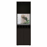 Tuhome Prana Bar Cabinet with Two Shelves, Five Built-In Wine Rack, Double Door Cabinet, Light Oak Finish for Living Room or Home Bar