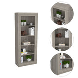 Tuhome Andina Bookcase with Vertical Design, Five Open Shelves, Modern and Elegant Storage Solution for Living Room, Office, or Bedroom