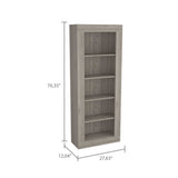 Tuhome Andina Bookcase with Vertical Design, Five Open Shelves, Modern and Elegant Storage Solution for Living Room, Office, or Bedroom