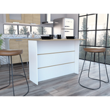 Fendi Kitchen Island with Spacious Countertop, Open Lower Shelves, Storage Cabinet and Versatile Multi-Use Design for Meal Preparation, Coffee Station Organization, Modern Home Convenience and Everyday Kitchen Efficiency