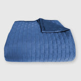 Bamboo Quilted Coverlet- Indigo